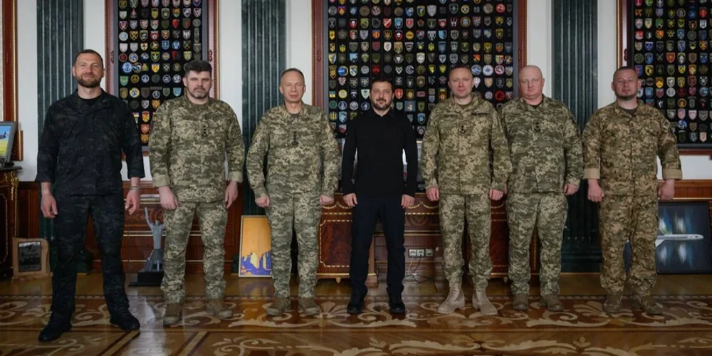 Зустріч президента Зеленського з Драпатим, Хмарою та Скибюком щодо нового керівництва ЗСУ