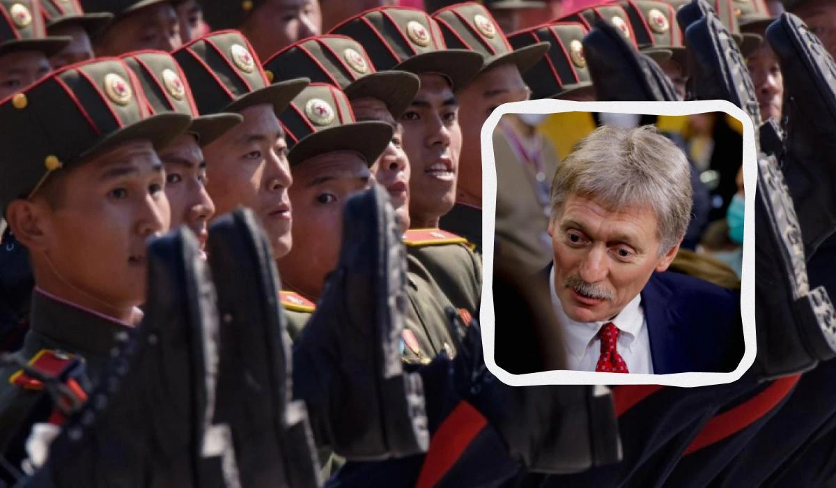 Прес-секретар Путіна Дмитро Пєсков під час брифінгу в Кремлі