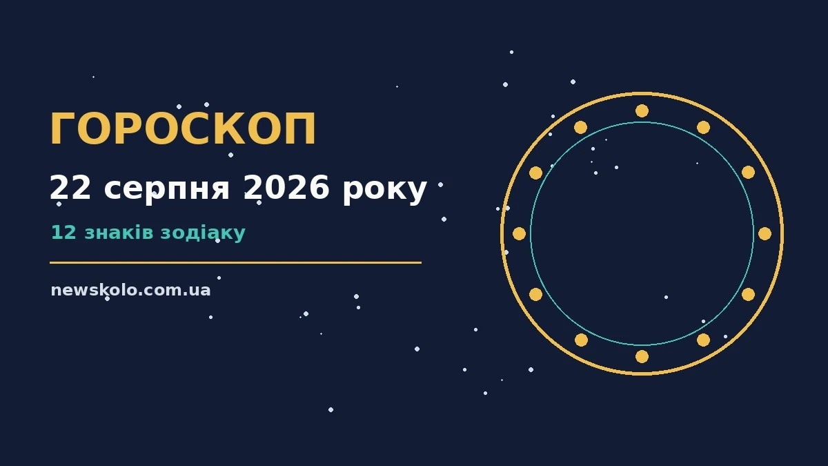 Гороскоп на 22 серпня 2026 року: рішення та підказки дня про шанси та застереження