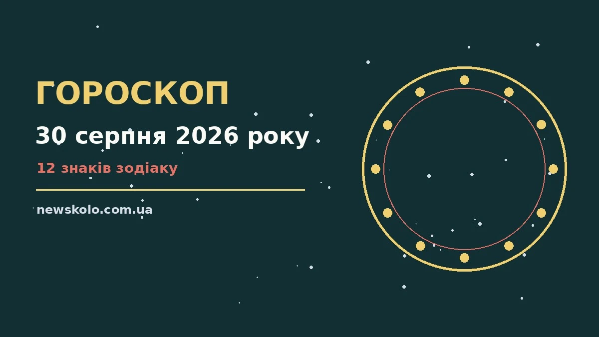 Зоряне небо над містом у вечірніх вогнях, символ нічного гороскопу на 30 серпня 2026 року